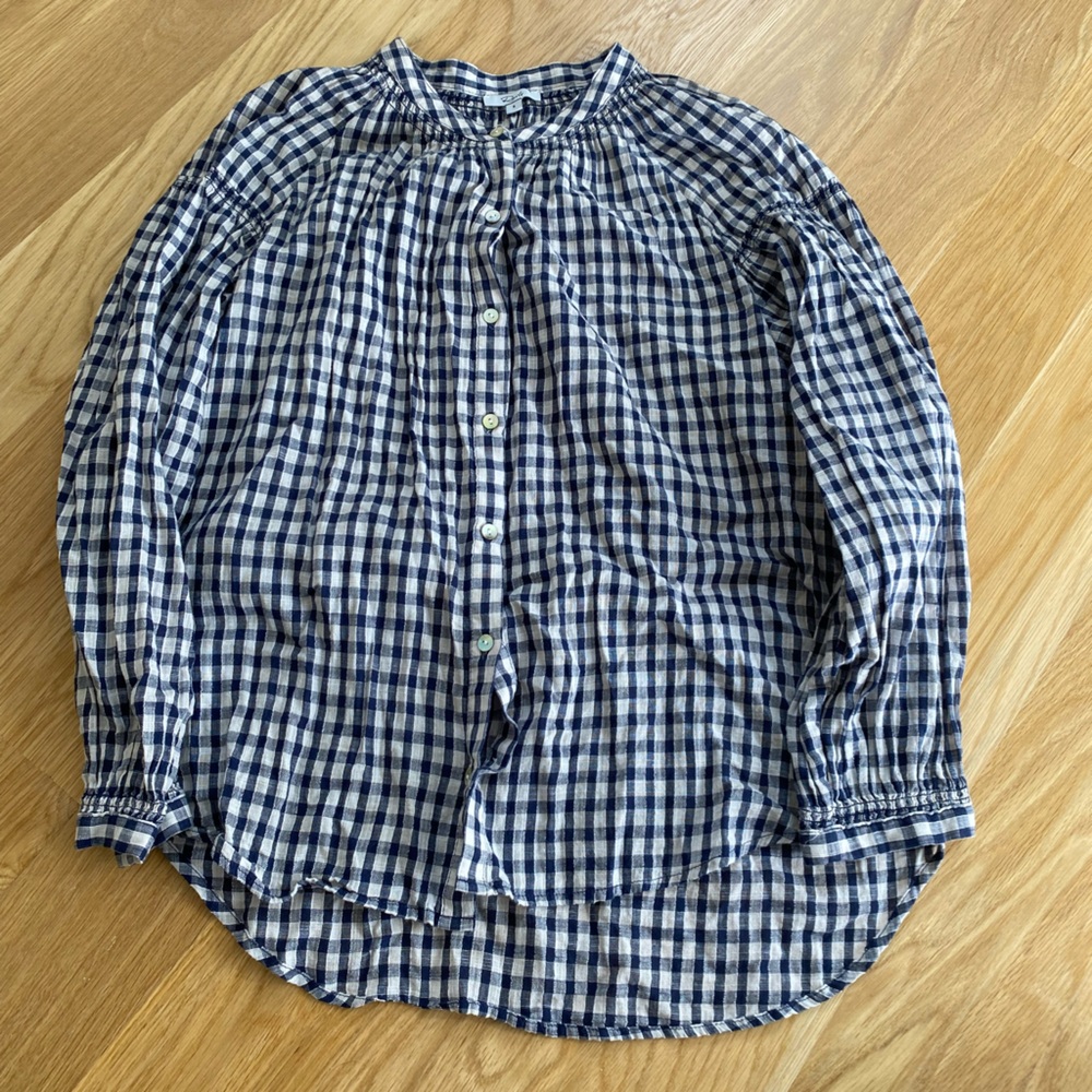 Rails Gingham 100% CottonSummer Blouse in Size S